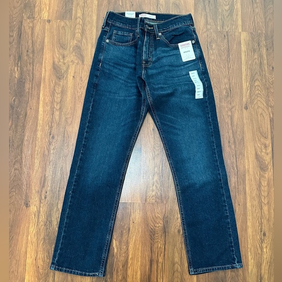 Signature by Levi Strauss Men's Blue Straight Jeans - Picture 8 of 11